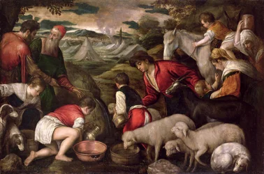 Moses slår vand fra klippen